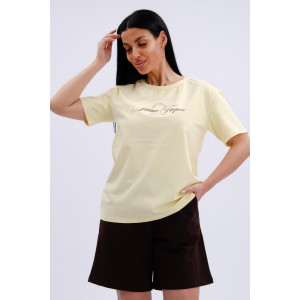 Костюм двойка женский "Сен-Тропе" кулирка-футер (р-ры: 46-60) лимон