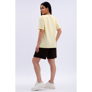 Костюм двойка женский "Сен-Тропе" кулирка-футер (р-ры: 46-60) лимон