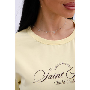 Костюм двойка женский "Сен-Тропе" кулирка-футер (р-ры: 46-60) лимон