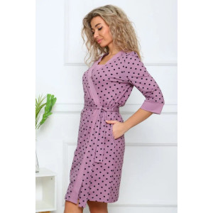 Пеньюар двойка женский "Аделина" кулирка (р-ры: 44-56) лиловый