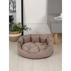 Лежанка для кошек и собак рогожка+оксфорд LDZR "Bio-Line" 059203 коричневый