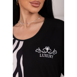 Платье женское 2180/1 кулирка (р-ры: 48-62) бежевый-черный