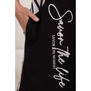 Платье женское 2180/1 кулирка (р-ры: 48-62) бежевый-черный