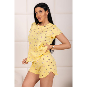 Пижама женская 2181 кашкорсе (р-ры: 44-54) желтый