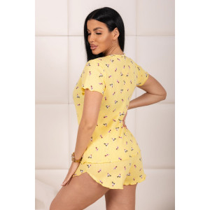 Пижама женская 2181 кашкорсе (р-ры: 44-54) желтый