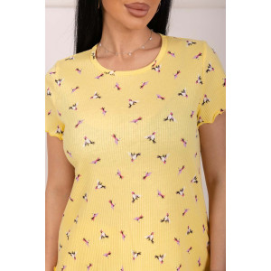 Пижама женская 2181 кашкорсе (р-ры: 44-54) желтый