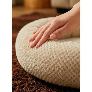 Лежанка для кошек и собак круглая велсофт LDZkr "Bio-Line" 059200 бежевый