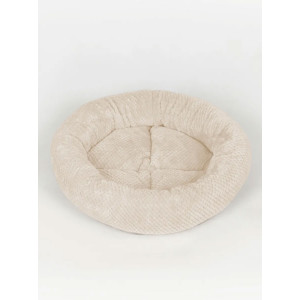 Лежанка для кошек и собак круглая велсофт LDZkr "Bio-Line" 059200 бежевый
