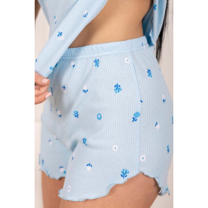 Пижама женская 2181/1 кашкорсе (р-ры: 44-54) голубой