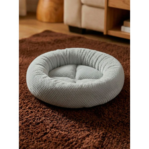 Лежанка для кошек и собак круглая велсофт LDZkr "Bio-Line" 059200 серый Лежанка для кошек и собак круглая велсофт LDZkr "Bio-Line" 059200 серый