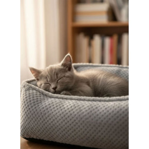 Лежанка для кошек и собак велсофт LDZF "Bio-Line" 059193 серый Лежанка для кошек и собак велсофт LDZF "Bio-Line" 059193 серый
