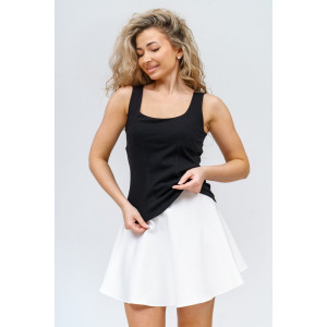 Топ женский Топ-01 кулирка с лайкрой пенье (р-ры: 44-54) черный