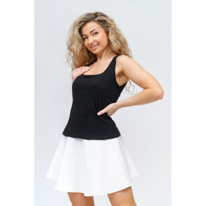 Топ женский Топ-01 кулирка с лайкрой пенье (р-ры: 44-54) черный