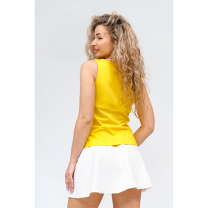 Топ женский Топ-01 кулирка с лайкрой пенье (р-ры: 44-54) желтый