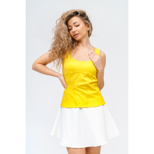 Топ женский Топ-01 кулирка с лайкрой пенье (р-ры: 44-54) желтый