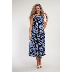 Сарафан женский "Яна" М463 кулирка (р-ры: 46-60) голубой