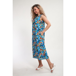 Сарафан женский "Яна" М463 кулирка (р-ры: 46-60) синий