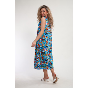 Сарафан женский "Яна" М463 кулирка (р-ры: 46-60) синий