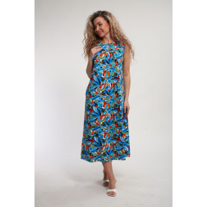 Сарафан женский "Яна" М463 кулирка (р-ры: 46-60) синий
