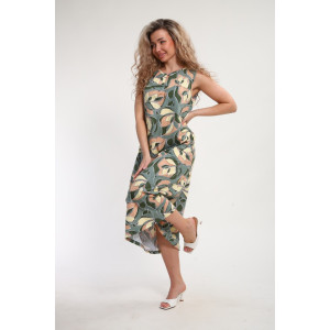 Сарафан женский "Яна" М463 кулирка (р-ры: 46-60) светлый хаки