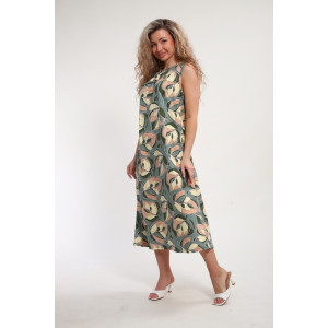 Сарафан женский "Яна" М463 кулирка (р-ры: 46-60) светлый хаки