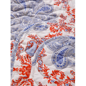 Набор для спальни покрывало+наволочки поплин "Царственный образ" красно-синий