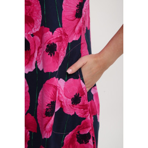 Сарафан женский "Яна" М463 кулирка (р-ры: 46-60) розовые маки