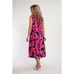 Сарафан женский "Яна" М463 кулирка (р-ры: 46-60) розовые маки