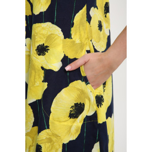 Сарафан женский "Яна" М463 кулирка (р-ры: 46-60) желтые маки