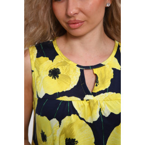 Сарафан женский "Яна" М463 кулирка (р-ры: 46-60) желтые маки