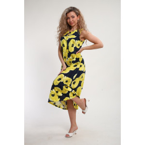 Сарафан женский "Яна" М463 кулирка (р-ры: 46-60) желтые маки