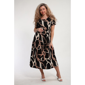 Платье женское "Ванесса" М462 кулирка (р-ры: 48-58) черный