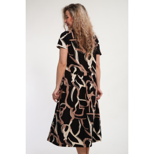 Платье женское "Ванесса" М462 кулирка (р-ры: 48-58) черный