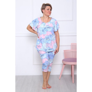 Пижама женская "Марта" кулирка (последний размер) нежность 52,54