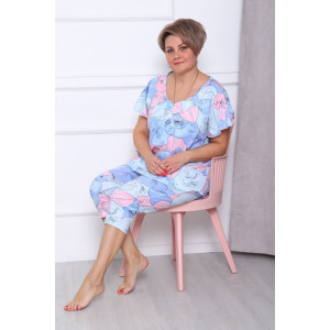 Пижама женская "Марта" кулирка (последний размер) нежность 52,54