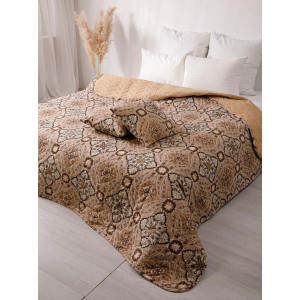 Набор для спальни покрывало+наволочки бязь "Каракум" коричневый