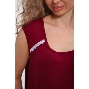 Сорочка женская "Елена" М465 вискоза (р-ры: 46-60) бордо