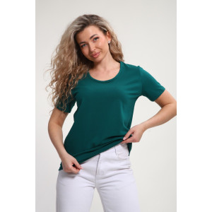 Футболка женская "Сима" М464 кулирка с лайкрой (р-ры: 46-60) изумруд