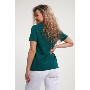 Футболка женская "Сима" М464 кулирка с лайкрой (р-ры: 46-60) изумруд