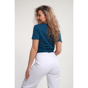 Футболка женская "Сима" М464 кулирка с лайкрой (р-ры: 46-60) морская волна