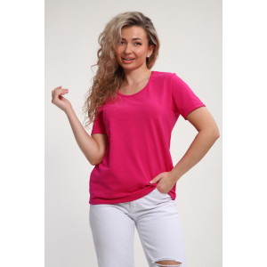 Футболка женская "Сима" М464 кулирка с лайкрой (р-ры: 46-60) малиновый