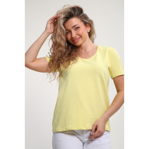 Футболка женская "Сима" М464 кулирка с лайкрой (р-ры: 46-60) желтый