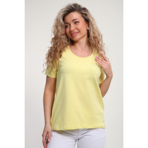 Футболка женская "Сима" М464 кулирка с лайкрой (р-ры: 46-60) желтый