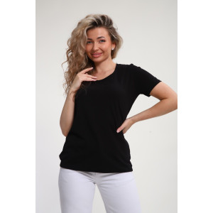Футболка женская "Сима" М464 кулирка с лайкрой (р-ры: 46-60) черный