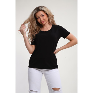 Футболка женская "Сима" М464 кулирка с лайкрой (р-ры: 46-60) черный