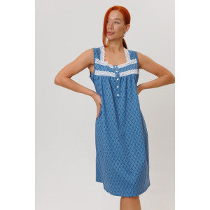 Сорочка женская №2273/1 кулирка (р-ры: 46-60) синий