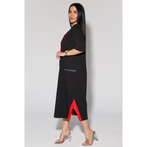 Платье женское №2155/2 футер 2-х нитка (р-ры: 48-58) чёрный