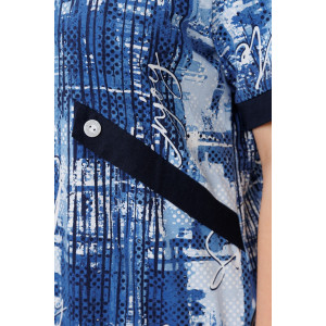 Халат женский №1762/4 кулирка (р-ры: 50-60) синий