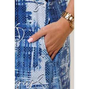 Халат женский №1762/4 кулирка (р-ры: 50-60) синий