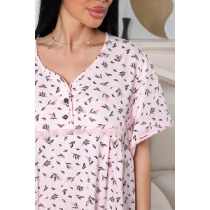 Сорочка женская 2056/6 кулирка (р-ры: 60-74) розовые листики
